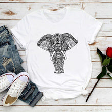 Load image into Gallery viewer, artistic mandala elephant cute t shirt
