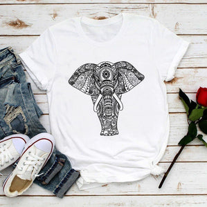 artistic mandala elephant cute t shirt